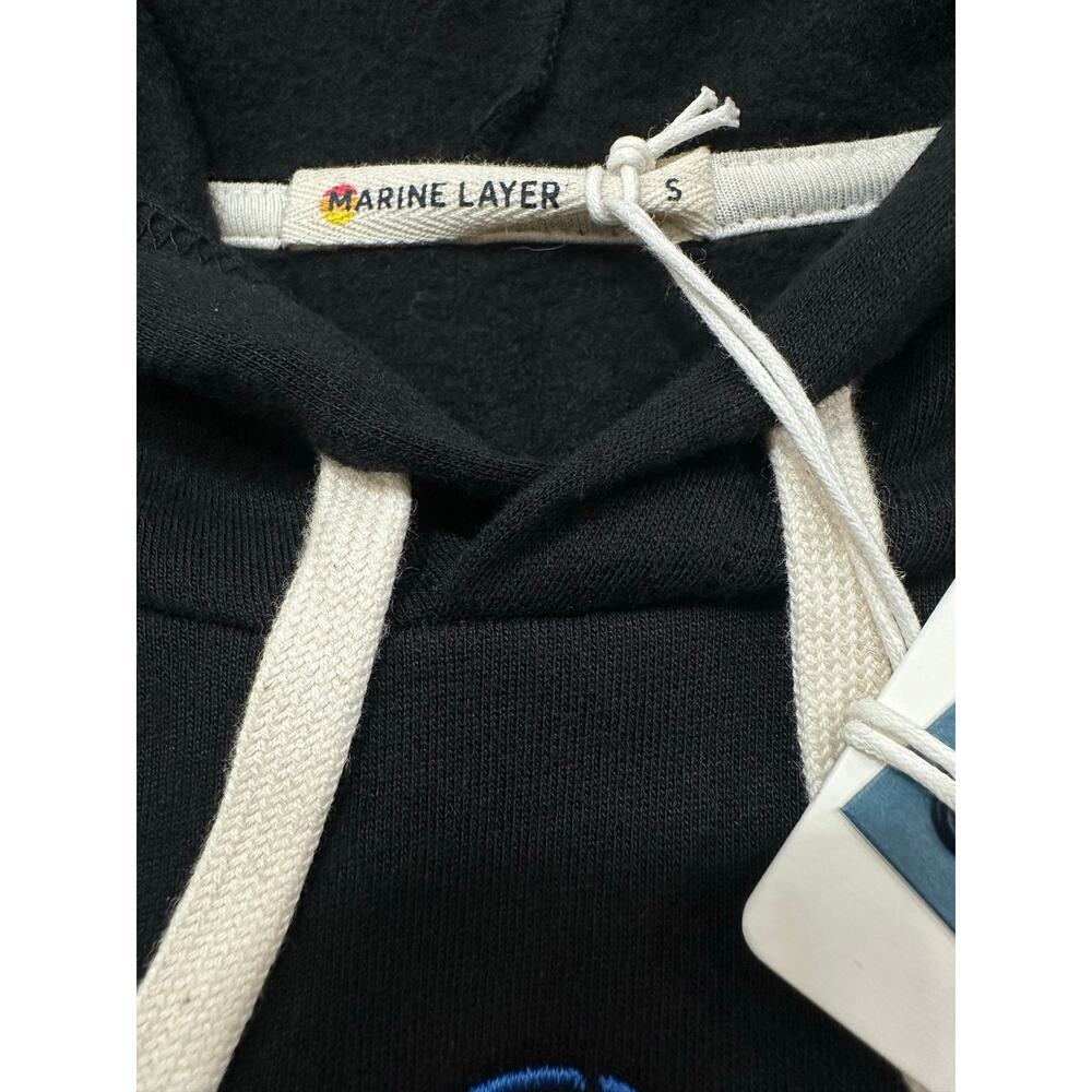 NWT Marine Layer x Contrary Pullover Hoodie Black Kangaroo Pocket Size M - Picture 7 of 14